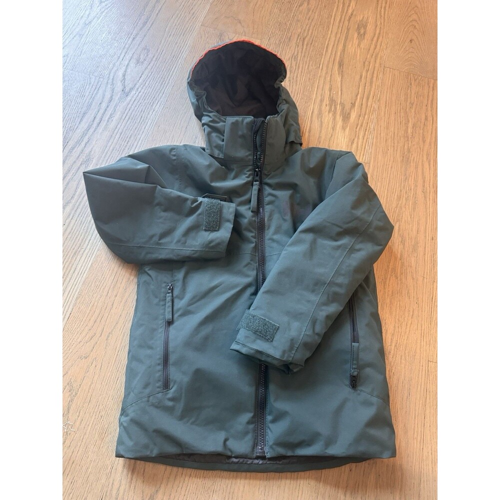 Helly Hansen Jr Traverse Ski Jacket Boys 8 128 Primaloft Waterproof Green